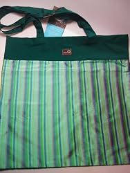 Della Q Green Silk Cotton Mazie Knitting Project Tote Bag
