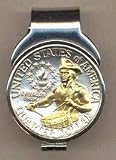 Reverse Bicentennial Drummer Boy Quarter (1976) Two Tone U.S. Coin Spring Loaded Money Clip