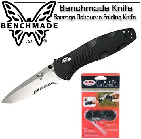 Benchmade Knife 580SBK Barrage Osbourne Folding Knife ComboEdge With Blade Sharpener Bundle