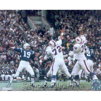 Johnny Unitas Throwing 8x10 Color Photo