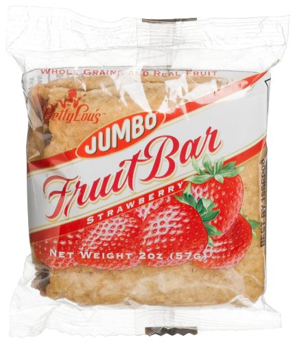 Betty Lou's Jumbo Fruit Bars, Strawberry, 2-Ounce Packages (Pack of 12)