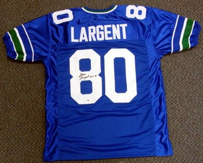 Steve Largent Autographed/Hand Signed Seattle Seahawks Jersey HOF 95 PSA/DNA