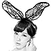 Easy lifestyles Sexy Black Lace Headband Sweet Bunny Rabbit Ear Hair Band for Wedding Party Cosplay Costume Accessory,40*9CM