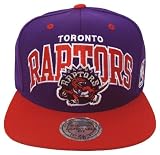 Toronto Raptors Mitchell & Ness Block Purple Red Snapback Cap Hat