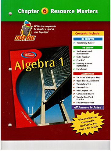 algebra 1 chapter 6 resource masters
