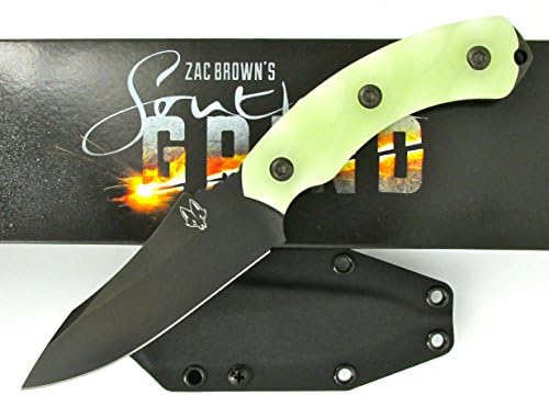 Southern Grind Jackal Fixed Blade Knife Black Blade Jade Ghost Green G10 Handle