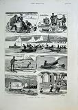 HOLIDAY ON THE CLYDE 1884 ANTIQUE PRINT SCOTLAND