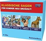 CD WISSEN Junior - Klassische Sagen f�r Kinder neu erz�hlt - Sammelbox, 4 CDs: Theseus besiegt den Minotauros / Die Irrfahrten des Odysseus / Die Legende von Herkules / Die Schlacht um Troja - 