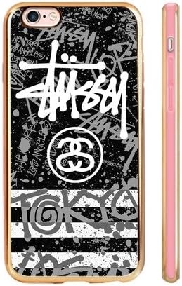 The Customized Electroplating Tide Brand Pink Stussy 6 Plus Cover