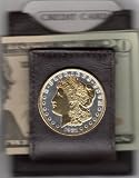 63AFMC - 2-Toned Gold on Silver U.S. Morgan silver dollar (Folding) Money clips