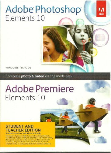 Adobe Photoshop Elements and Premiere Elements 10 Bundle, Student and Teacher Edition (PC/Mac)