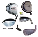 American Golf Men's Magnum/Impact Golf Club Se ; Made in USA; Right Hand: Regular&Tall Length; Fast Shipping, Graph Woods; 5 through Pitching Wedge Irons; Stand Bag & Putter