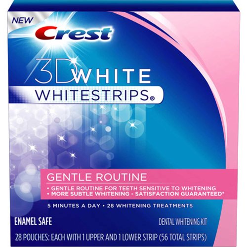 Crest 3D White Whitestrips: Gentle Routine (56 Strips) Dental Whitening Kit On Sale