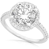 One of a Kind 2-1/2ctw Certified Round Diamond Ring in 18kt White Gold