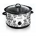 Crock Pot SCR450-PT 4-1/2-Quart Slow Cooker, Black Demask Pattern