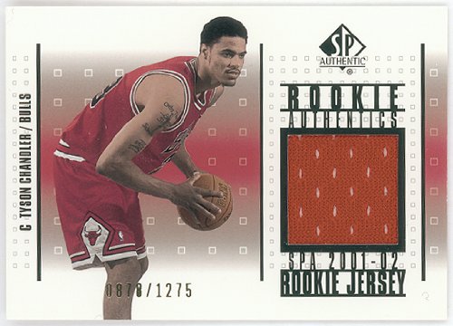 Tyson Chandler 2001-02 SP Authentic Rookie Jersey Serial #0878/1275