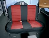 Rugged Ridge 13262.04 Black/Tan Custom Neoprene Rear Seat Cover