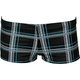 Hurley One & Only Plaid Boyshort Bikini Bottom - Women's