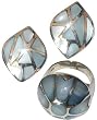Earring and Ring Jewelry Set in Sterling Silver with Pearl