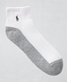 Polo Ralph Lauren 3 Pack Rib Cotton Cushion Athletic Quarter Socks