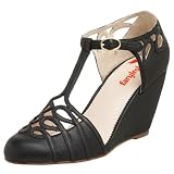 Farylrobin Womens Yuki Rounded Toe Wedge With Cut Outs
