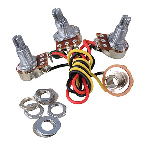 BQLZR JB Bass Wiring Harness 1 Volume 2 Tone 047 Cap 500k Pots Set