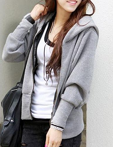 パーカー フーディー スウェット 大きい サイズ 有 ドルマン 長 袖 リブ アウター トップス シンプル セレカジ 灰 (オリジナル・ブレスレットとサシェセット)