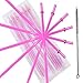 10.5 Inch, Set of 6 Pink Replacement Acrylic Straws and 1 Nylon Straw Cleaning Brush for 16oz, 20oz, 24oz Tumblers. (Pink, 10.5)
