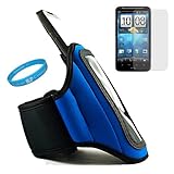 Blue Durable Neoprene Protective Sports Active Exercise Workout Armband wit ....