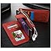 AIREBO 5161757 Dermis Handmade Genuine Cowhide Wallet Type Leather Case with Zipper for Samsung Galaxy S7 Edge, Wine Red
