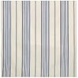 Durable Flat Weave 100% Cotton Colorful White and Blue Striped Tablecloth 54x90 Inches