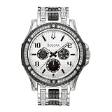 Bulova Mens Crystal Day-Date Watch #98C005 by Bulova
