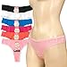 6pk Womens Cotton Spandex Thong Lace Trim Underwear No Ride Stretch Comfort Sexy