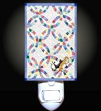 Cats on Wedding Ring Quilt Decorative Night Light