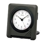 Seiko QUH305NRH Ultra Thin Grey and Black Matte Travel Alarm Clock