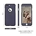 iPhone 7 Plus case,360 Degree All-around Full Body Utral thin Fit Case cover with Tempered Glass Screen Protector Ultra slim Light Weight Hard Snap-On for Apple iPhone 7 plus 5.5(NAVY BLUE)