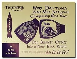 1962 Daytona Beach Triumph Racing Poster Print