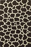 KAS Oriental Rugs SAH4411 Sahara Mocha Giraffe Print Novelty Rug Size: 2' x 3' Rectangle