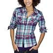 Mossimo Supply Co. Juniors Plaid Top - Turquoise/Pink