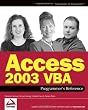 Access 2003 VBA Programmer's Reference (Programmer to Programmer)