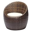 Wicker Swivel Cafe Chairs Set of 2