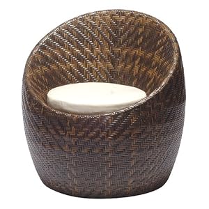 Wicker Swivel Cafe Chairs Set of 2 by