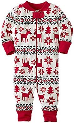 JBY Christmas Pajamas Family Sets Deer Sleepwear Nightwear Pyjamas XMAS Gift (6M, Baby)