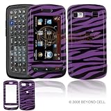 51v0Fkv nnL. SL160  Purple and Black Zebra Animal Skin Design Snap On Cover Hard Case Cell Phone Protector for LG Xenon GR500