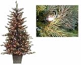 5' Pre-Lit Potted Porch Artificial Christmas Tree - Clear Lights