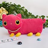 [Pink Kitty] Large Plush Gadget Pencil Pouch Bag / Cosmetic Bag / Carrying Case (7.9*3.1*1.5)