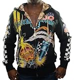 CHRISTIAN AUDIGIER Ed Hardy Racer Mens Hoodie Hooded Sweatshirt
