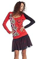 Desigual Camiseta Manga Larga Enufet Out (Rojo)