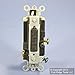 Leviton 20 Amp, 120/277 Volt Decora Plus Rocker Single-Pole AC Quiet Switch, 5621-2I, Ivory