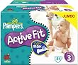Pampers Active Fit Windeln Gr.3 Midi 4-9 kg Jumbo, 2er Pack (2 x 84 St�ck)